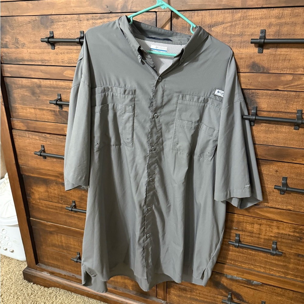 Columbia Gray Lightweight Shirt Jacket
